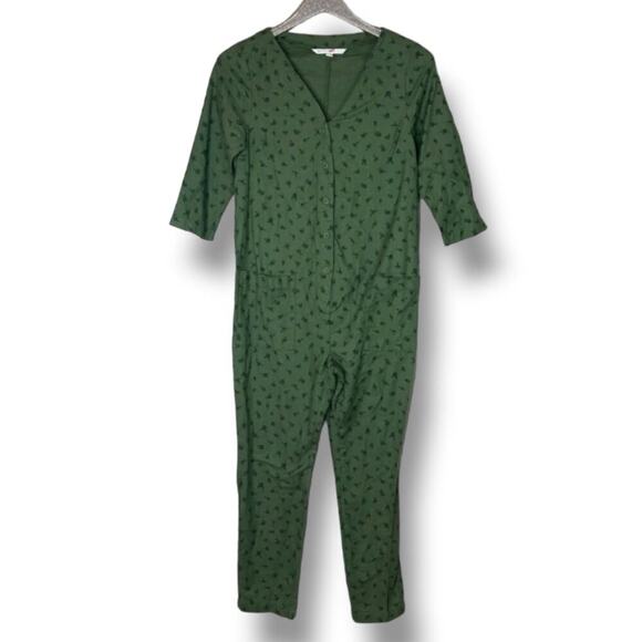 The Nines by Hatch women's maternity green floral jumpsuit  - xs - Picture 1 of 7